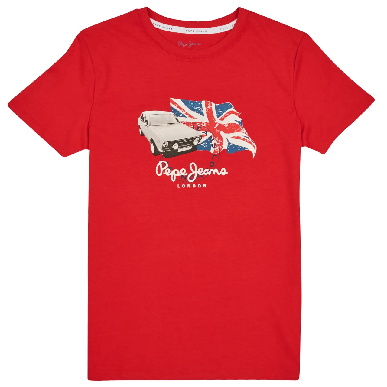 Pepe jeans  TROY TEE  boys's Children's T shirt in Red