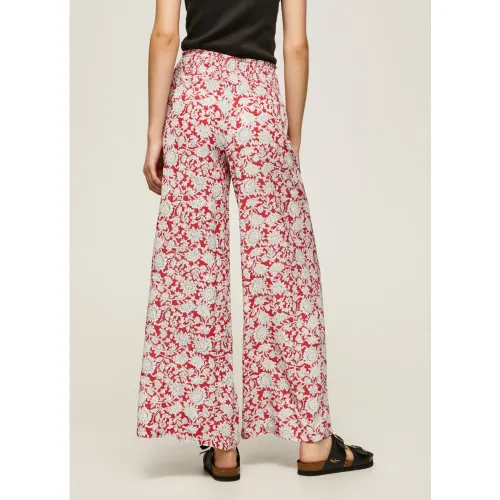 Pepe Jeans , Wide Trousers ,Red female, Sizes: