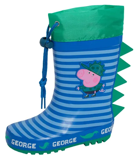 Peppa Pig Boys George Pig Tie Top Wellington Boots Kids
