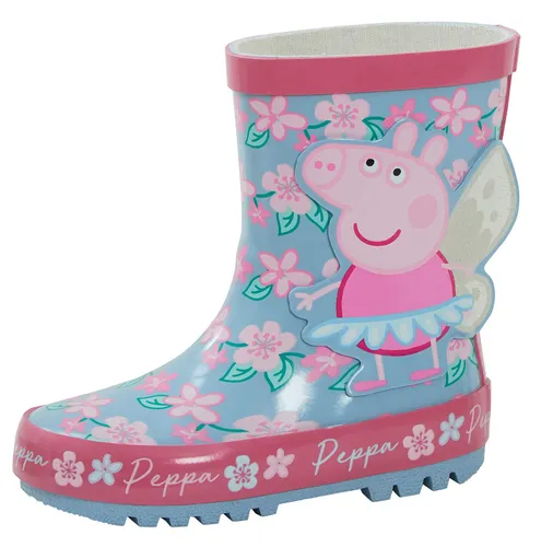 Peppa Pig Girls 3D Wellington Boots Glitter Fairy 10 UK