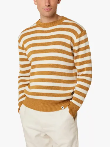 Peregrine Richmond Stripe Jumper, White/Brown - White/Brown - Male