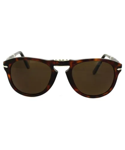 Persol Aviator Mens Havana Brown Polarized Sunglasses - One