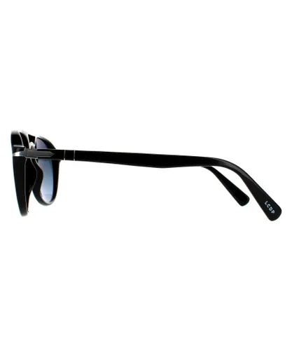 Persol Aviator Unisex Black Blue Gradient Polarized Sunglasses - One