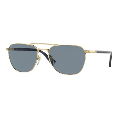 Persol , Gold/Light Blue Sunglasses ,Yellow male, Sizes: