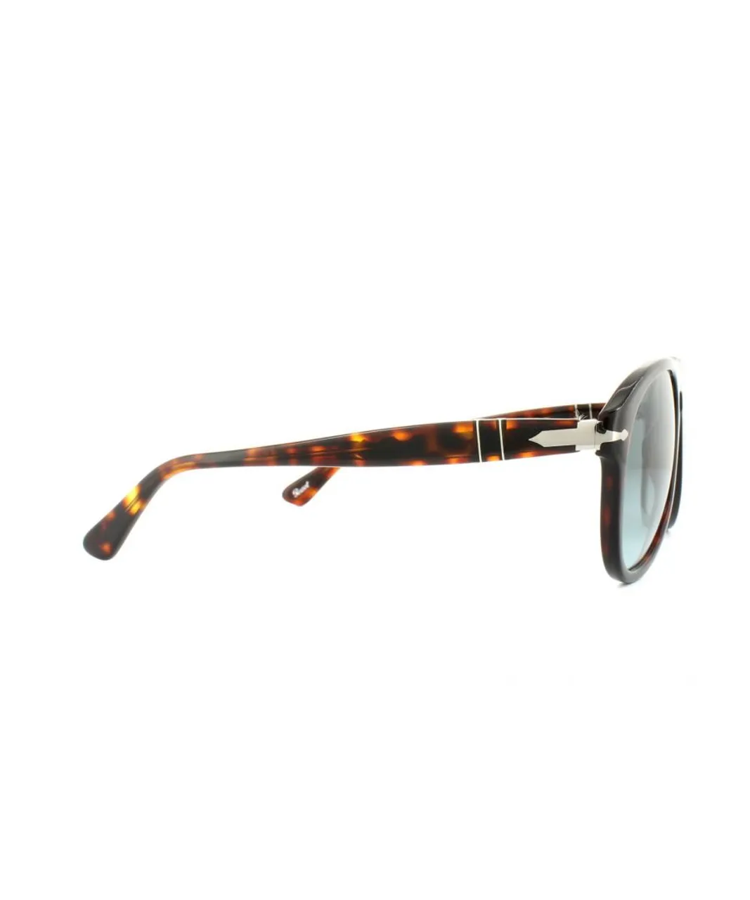 Persol Mens Classic Aviator Dark Havana Light Blue Gradient Sunglasses - Brown