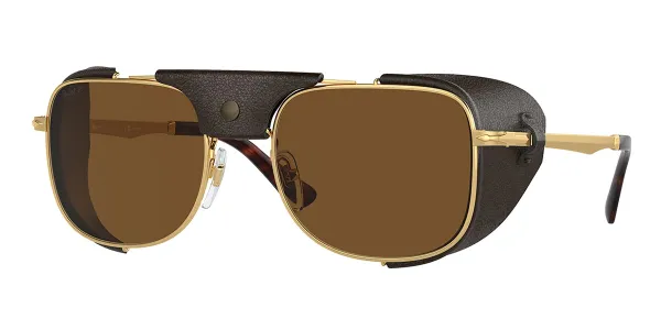 Persol PO1013SZ Polarized 114057 Men's Sunglasses Gold Size 55