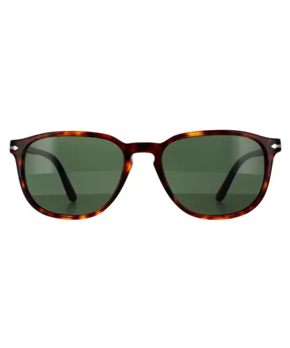 Persol Square Mens Havana Green Sunglasses - Brown - One