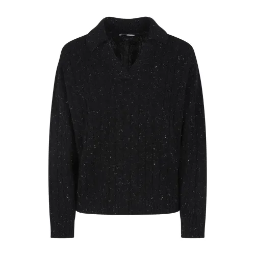 Peserico , Black Sweaters for Women ,Black female, Sizes: