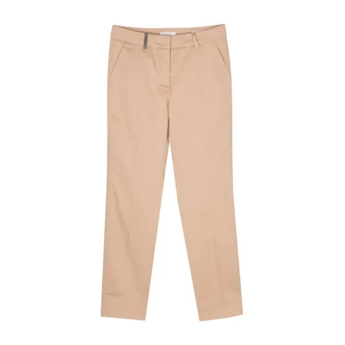 Peserico , Brown Trousers ,Brown female, Sizes: