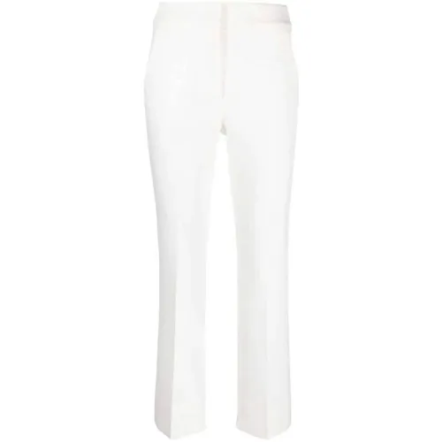 Peserico , Leather Trousers ,White female, Sizes: