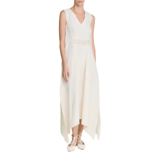 Peserico , Maxi Dress ,White female, Sizes: