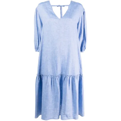 Peserico , Midi Dresses ,Blue female, Sizes: