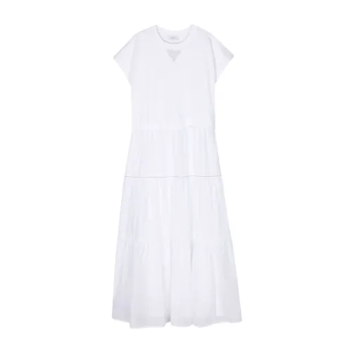 Peserico , Peserico Dresses White ,White female, Sizes: