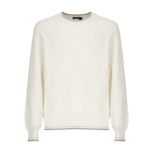 Peserico , Peserico Sweaters Ivory ,Beige male, Sizes: