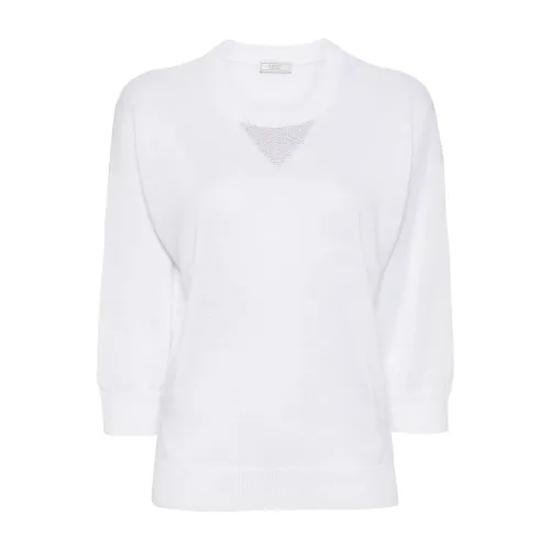 Peserico , Peserico Sweaters White ,White female, Sizes: