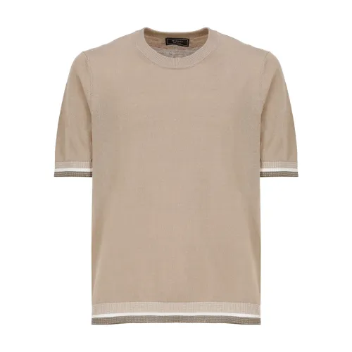 Peserico , Peserico T-shirts and Polos Beige ,Beige male, Sizes: