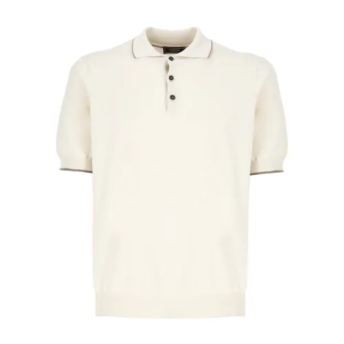 Peserico , Peserico T-shirts and Polos Ivory ,Beige male, Sizes:
