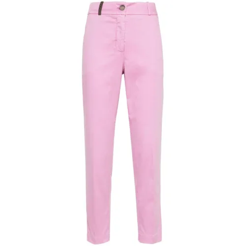 Peserico , Peserico Trousers Pink ,Pink female, Sizes: