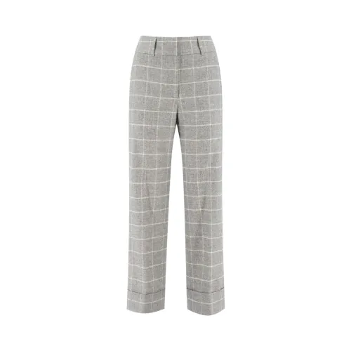 Peserico , Trousers ,Gray female, Sizes: