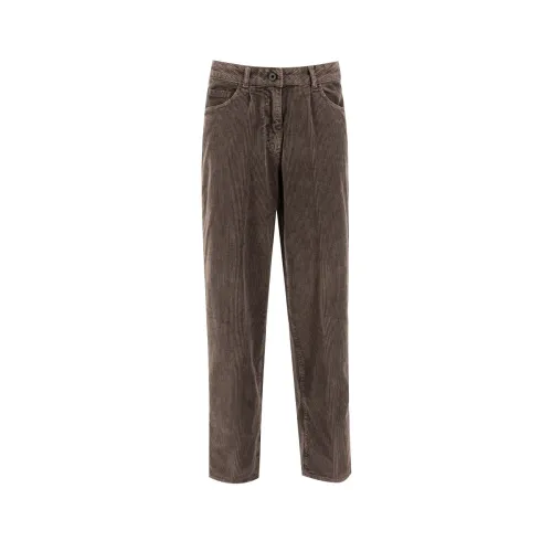 Peserico , Women`s Clothing Trousers Bronzo Riace Aw23 ,Brown female, Sizes: