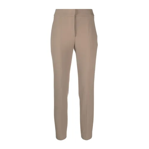 Peserico , Women`s Clothing Trousers Grey Aw23 ,Brown female, Sizes: