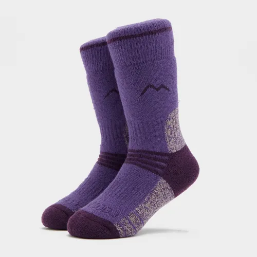 Peter Storm Girl's Midweight  Trekking Sock (2 Pack) - Purple, PURPle