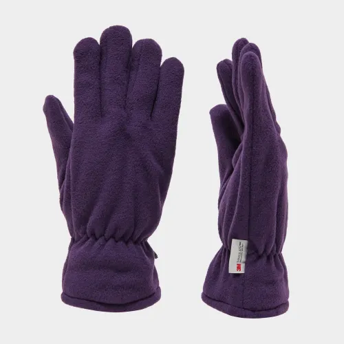 Peter Storm Thinsulate Double Fleece Gloves - Purple, Purple