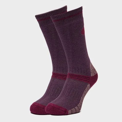 Peter Storm Women's Heavyweight Outdoor Socks - 2 Pack - Purple, Purple