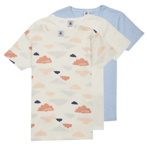 Petit Bateau  A071400 X3  boys's Children's T shirt in Multicolour