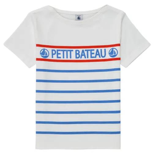 Petit Bateau  BLEU  boys's Children's T shirt in Multicolour