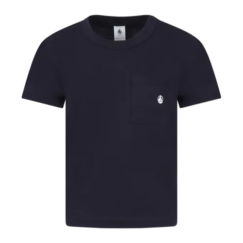 Petit Bateau , Blue Cotton T-Shirt with Short Sleeves ,Blue unisex, Sizes: