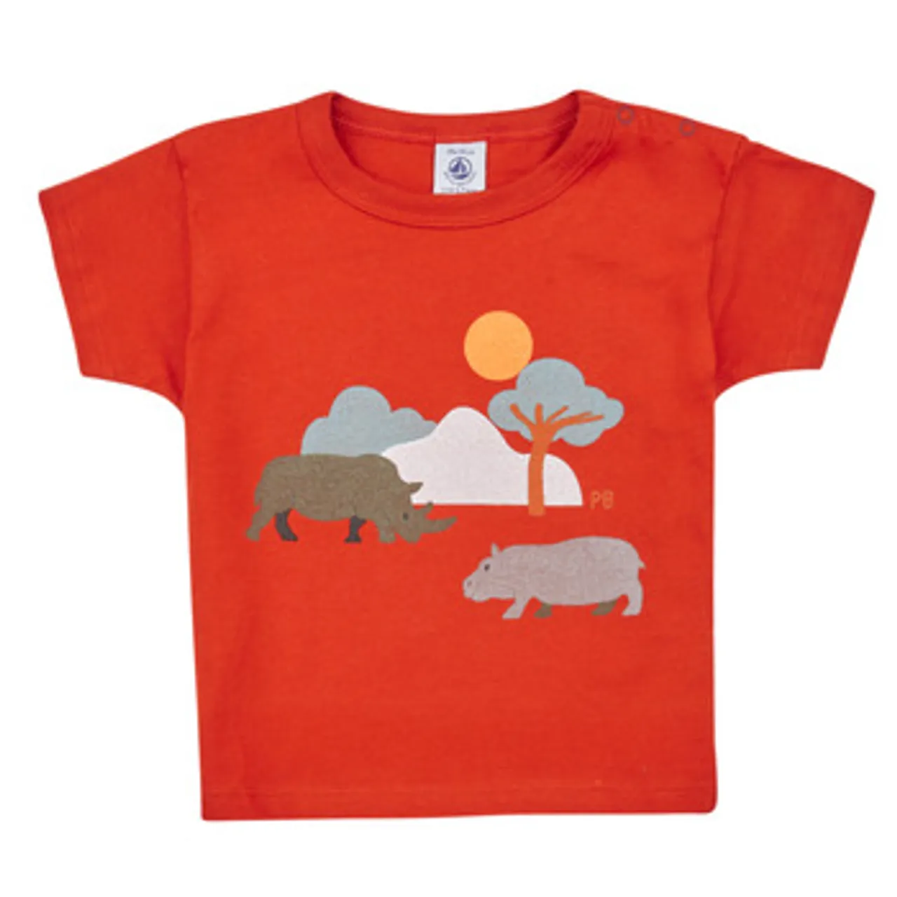 Petit Bateau  FAON  boys's Children's T shirt in Orange