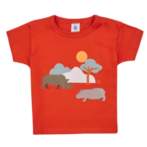 Petit Bateau  FAON  boys's Children's T shirt in Orange