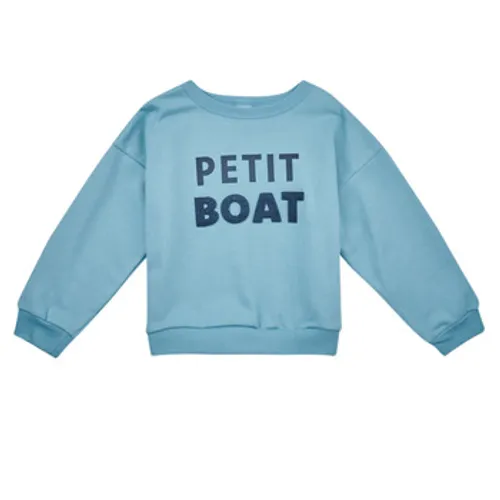 Petit Bateau  LOGO  boys's Children's sweatshirt in Blue