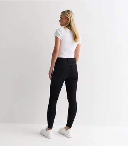 Petite Black High Waist Hallie Super Skinny Jeans New Look