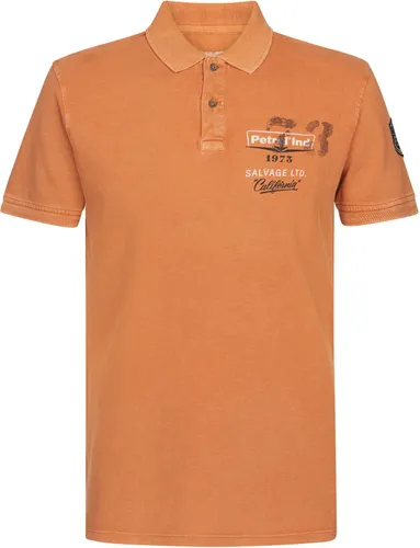 Petrol Polo Shirt Logo Orange