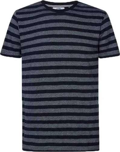 Petrol T Shirt Stripes Navy Dark Blue
