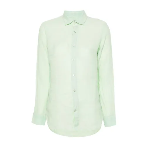 Peuterey , Apple Green Linen Shirt ,Green female, Sizes: