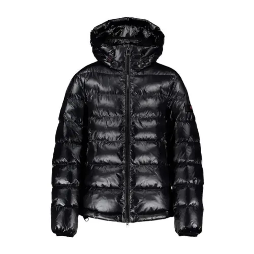 Peuterey , Black Kids Winter Jacket with Removable Hood - 14 Years ,Black unisex, Sizes: