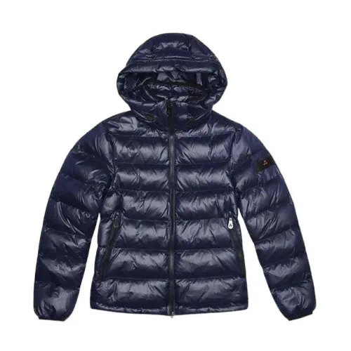 Peuterey , Blue Hooded Zip-Up Jacket - 12 Years ,Blue unisex, Sizes: