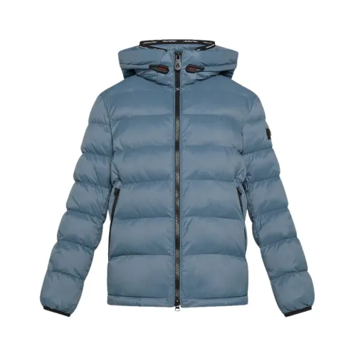 Peuterey , Boggs Hooded Puffer Jacket ,Blue male, Sizes: