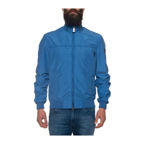 Peuterey , Caspar Slim-Fit Bomber Jacket ,Blue male, Sizes:
