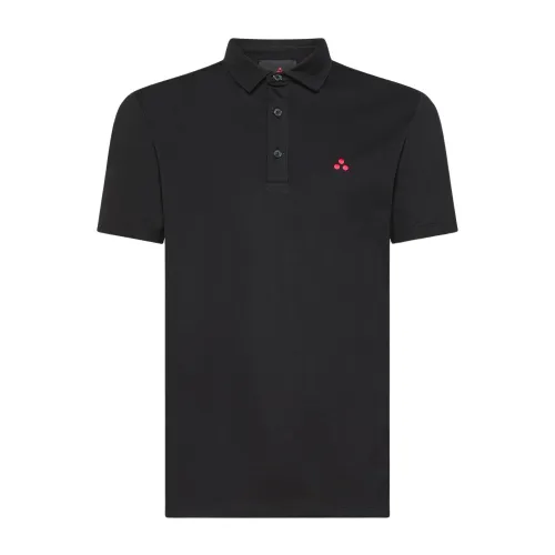 Peuterey , Cotton Silk Polo Shirt, Comfortable Stylish ,Black male, Sizes: