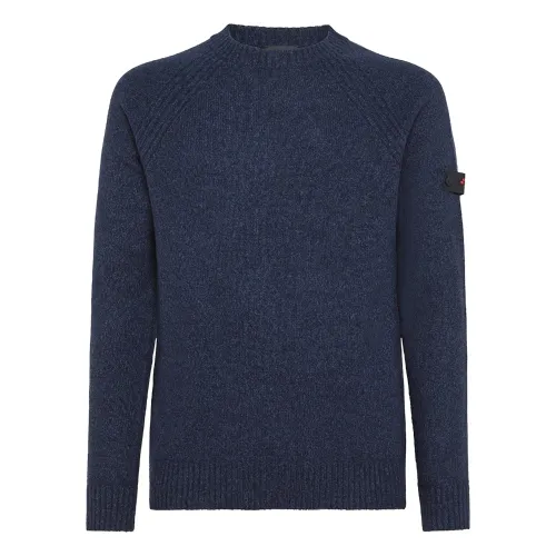 Peuterey , Dark Blue Itokawa Sweaters ,Blue male, Sizes: