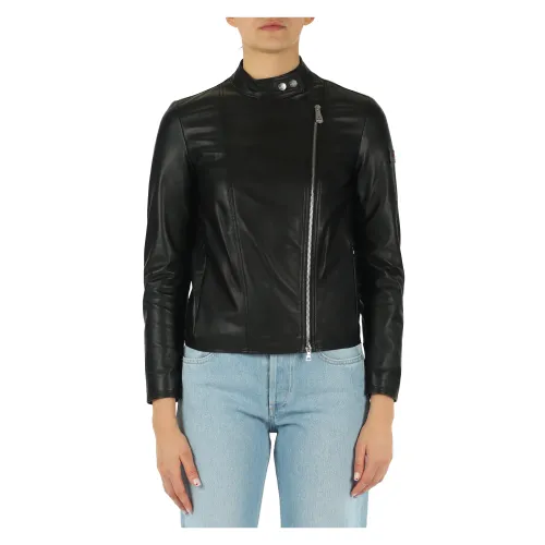 Peuterey , Leather Jacket ,Black female, Sizes: