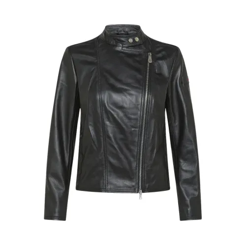 Peuterey , Leather Jacket Crissy WS 02 ,Black female, Sizes: