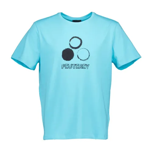 Peuterey , Light Blue T-Shirts ,Blue male, Sizes: