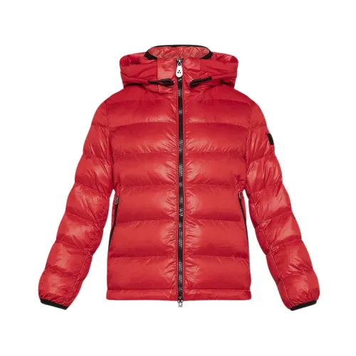 Peuterey , Light Down Jacket with Detachable Hood ,Red male, Sizes: