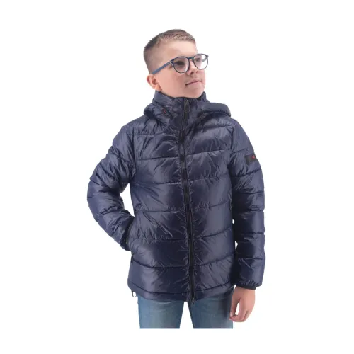 Peuterey , Light Jacket with Detachable Hood ,Blue male, Sizes: