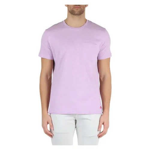 Peuterey , Manderly FIM 01 Cotton T-Shirt ,Purple male, Sizes: